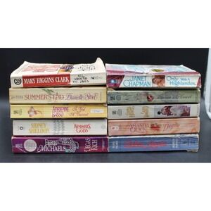 Lot of 10 Romance Novels Danielle Steel Mary Higgins Clark Linda Lael Miller PB
